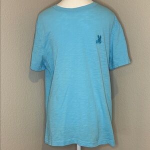 Psycho Bunny 100% Cotton Crew Neck Blue T-Shirt. Size 4/Small